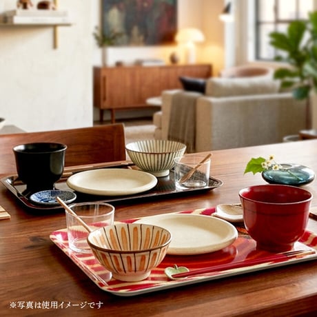 トレー(LL) 折敷 38×28cm【伊勢崎銘仙】ステンドグラス