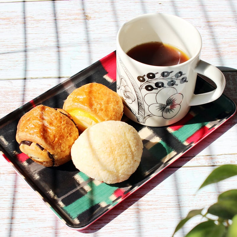 トレー(M) お盆 23×16cm【銘仙】ドット幾何学 | 霜旦舎 定右衛門商店