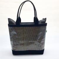 Used トートバッグ（ダークブラウン）M　ジップトップ　2プライ ボトム3プライ
