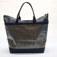 Used トートバッグ（ダークブラウン）L　ジップトップ　2プライ ボトム3プライ