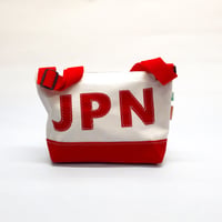 sunbrella  JPN　ロゴ　サコッシュ　ボトム2プライ  ホワイト×レッド