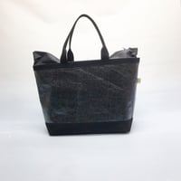 Used トートバッグ（ブラック）L　ジップトップ　2プライ ボトム3プライ