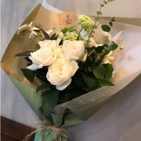 bouquet L　white＆green
