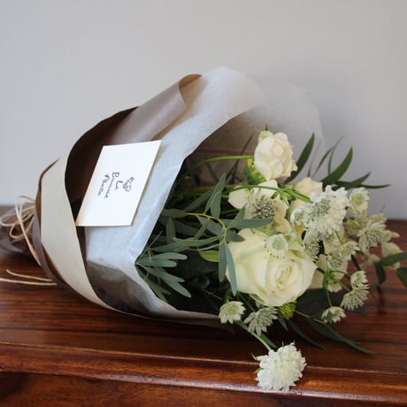 bouquet M　white＆green
