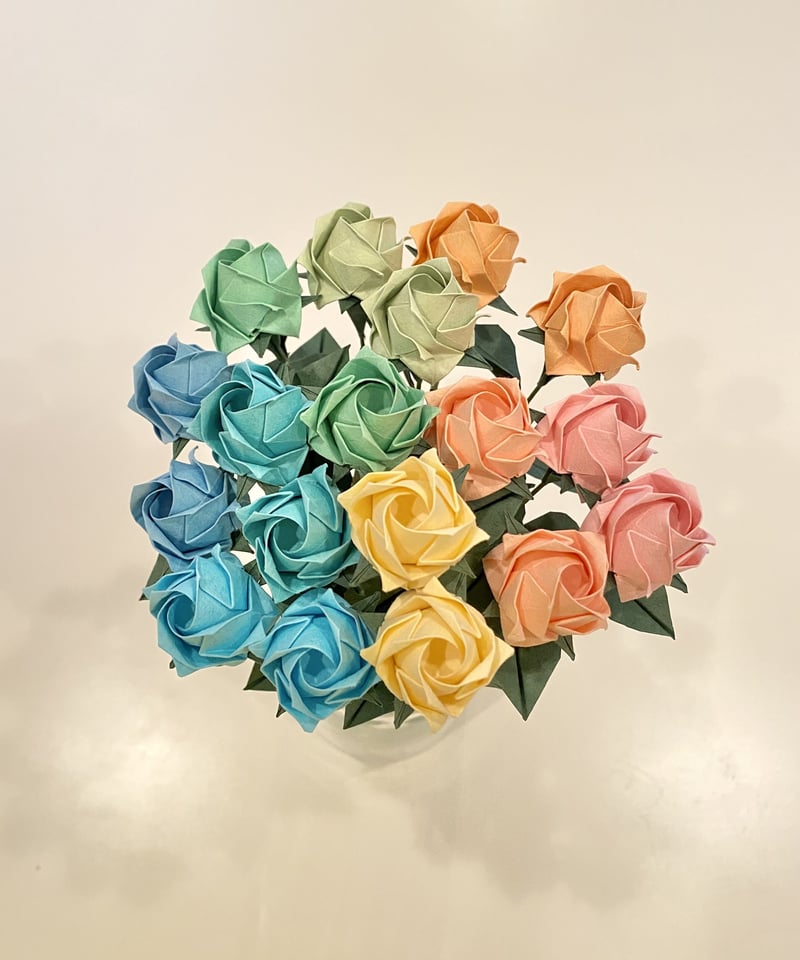 折り紙バラ(ミニ)18本セット | Origami Hiryo 折り紙バラ(ミニ)18本セット | Origami Hiryo