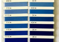 ワイヤレーヨン刺繍糸 75/3000m【見本帳⑰ ブルー・ネイビー系】