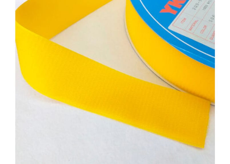 カラー面ファスナー》YKKクイックロン(R) 50mm幅 506（黄）【カット