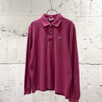 90s euro "LACOSTE" l/s polo shirt