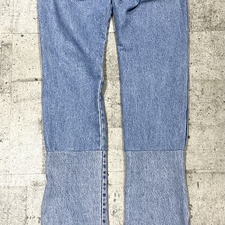 90s super long custom denim pants