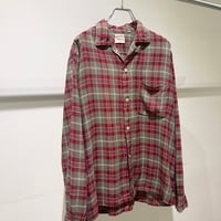 60's vintage rayon open collar shirt