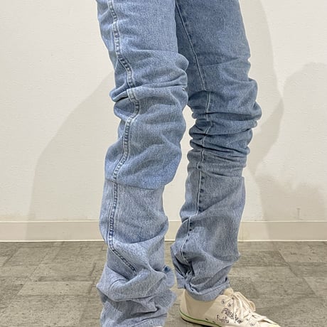 90s super long custom denim pants