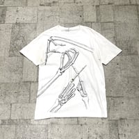 00s "FOX" skull hand sin print T