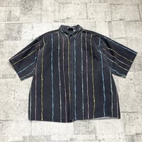 90s s/s  cotton stripe shirt