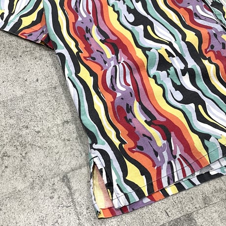 90s  cotton open collar shirt