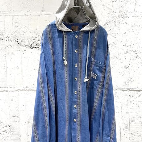 90s cotton hood shirt
