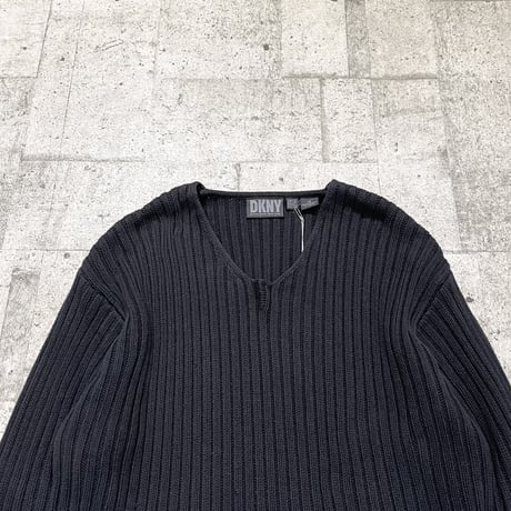 90s DKNY cotton cable knit