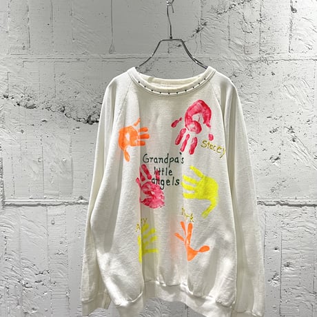 80s hand print sweat