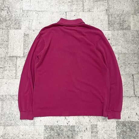 90s euro "LACOSTE" l/s polo shirt