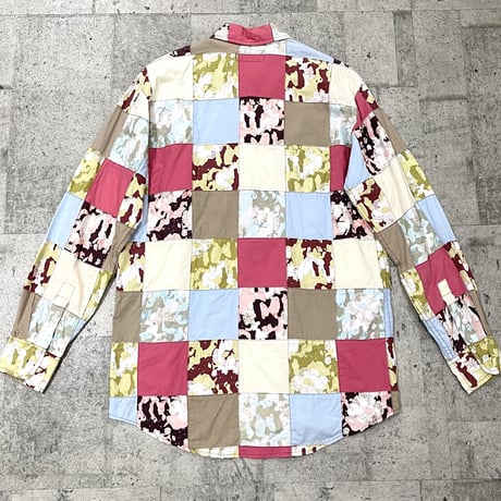 00s "j.crew" patchwork cotton shirt