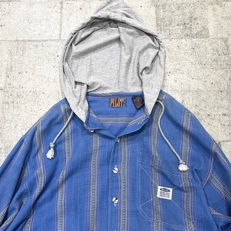 90s cotton hood shirt