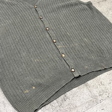 00s eddie bauer linen&cotton knit vest