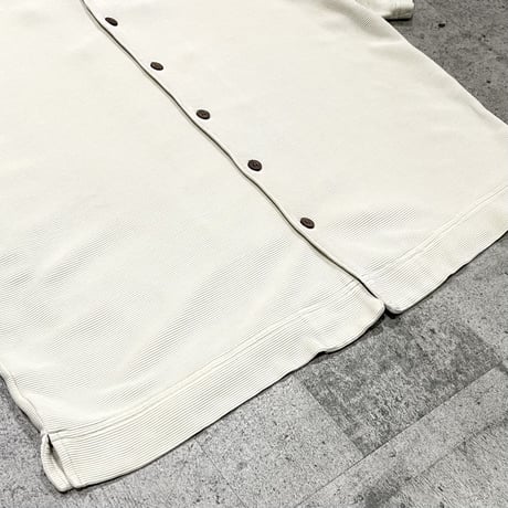 00s silk cotton s/s open collar shirt