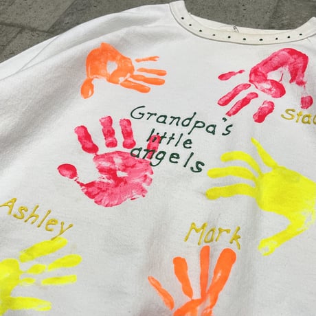 80s hand print sweat