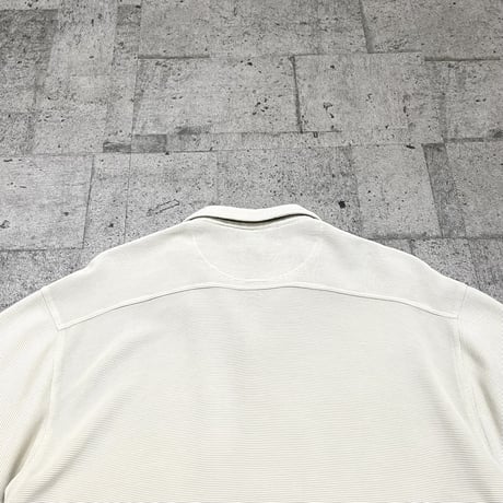 00s silk cotton s/s open collar shirt
