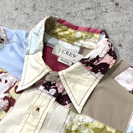 00s "j.crew" patchwork cotton shirt