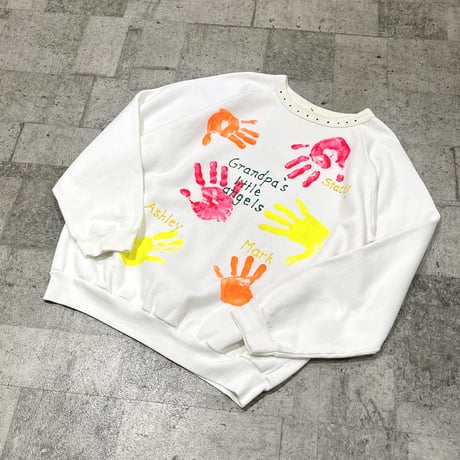 80s hand print sweat