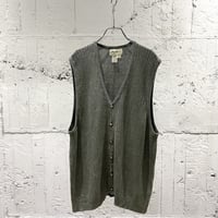 00s eddie bauer linen&cotton knit vest