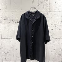 00s s/s silk open collar shirt