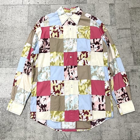 00s "j.crew" patchwork cotton shirt