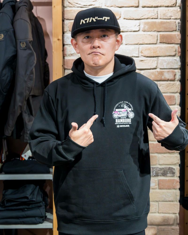 ハンバーグですさん専用 ハンバーグ師匠 x DEVILOCK BIKE HOODIE | ハンバーグ師匠
