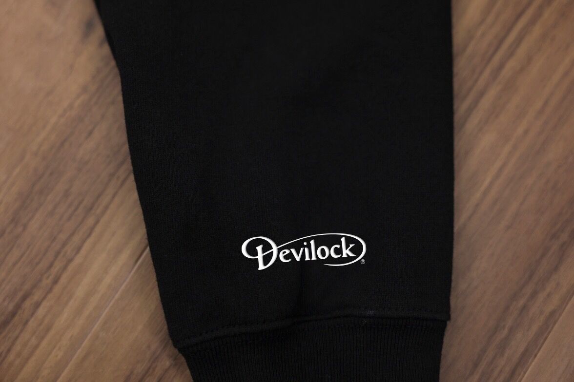 【受注生産限定】ハンバーグ師匠&DEVILOCK 刺繍 パーカー (BLACK)