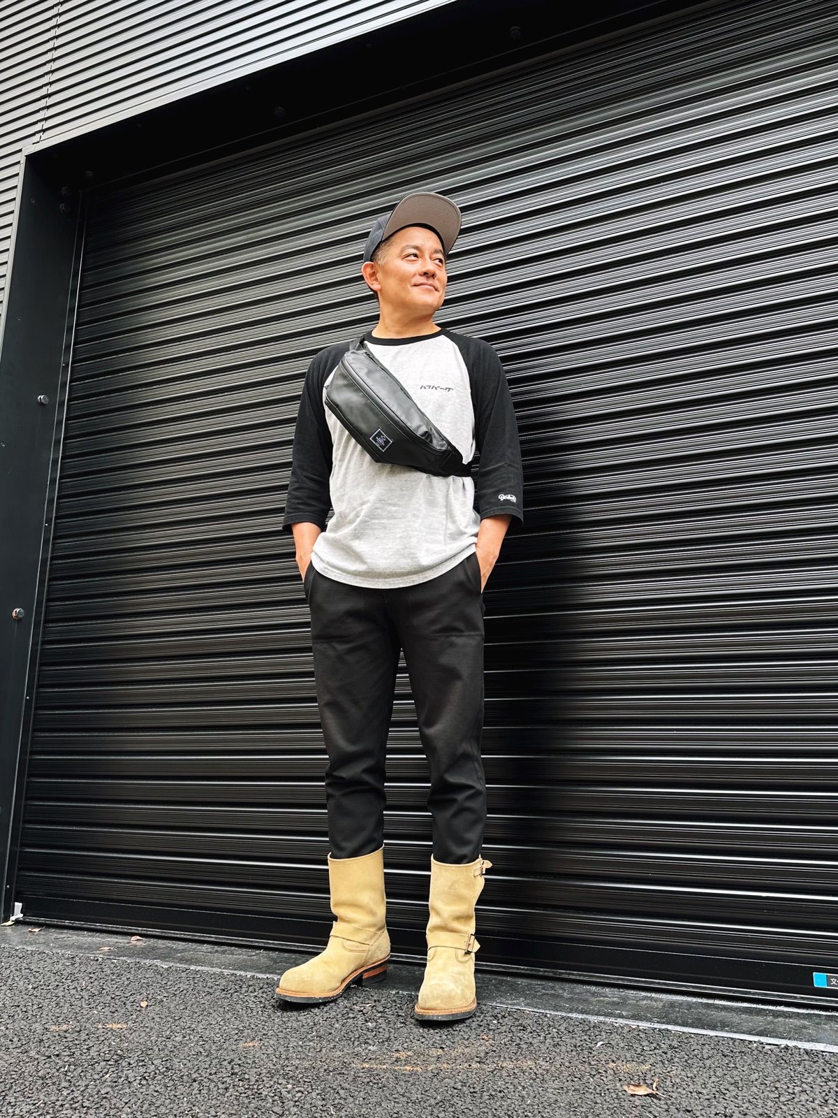 ハンバーグ師匠 ウエストバック ボディバック 黒タグ】ハンバーグ師匠 x DEVILOCK WAIST BAG made by MAKAV