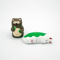 【張子人形】葉狸狐の柏餅