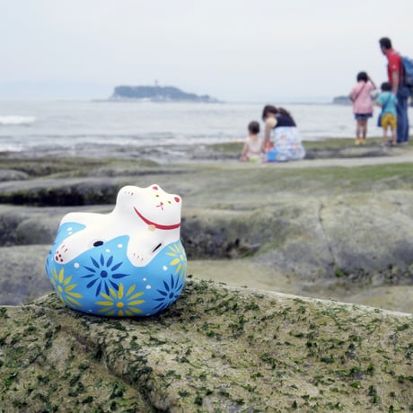 【張子人形】浮き輪猫