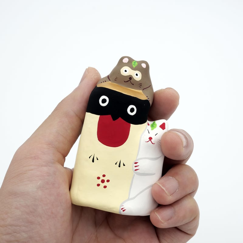 張子人形】葉狸狐（はりこ）の鷽替 | HARICOGRAPHY