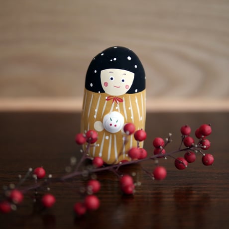 【張子人形】雪ん子と雪うさぎ