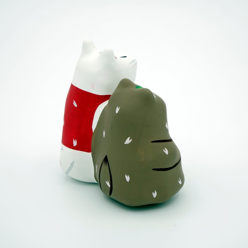 張子人形】葉狸狐（はりこ）の花見 | HARICOGRAPHY