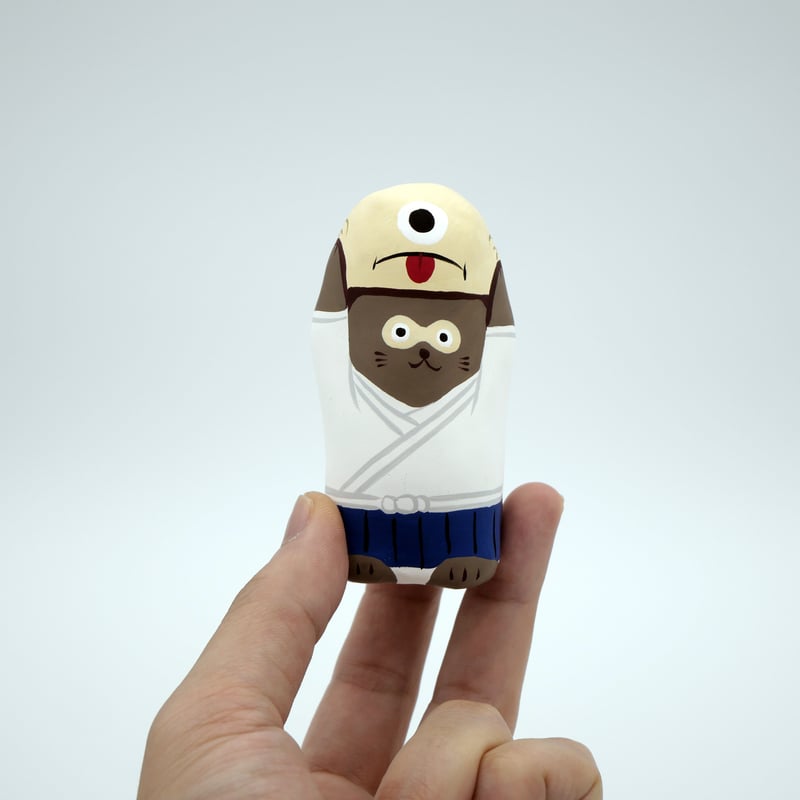 張子人形】葉狸狐（はりこ）の肝試し（狸） | HARICOGRAPHY