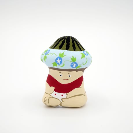 【張子人形】季の子（7月）_スイカ