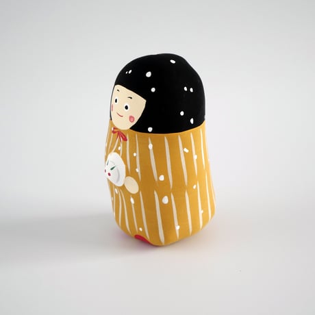 【張子人形】雪ん子と雪うさぎ