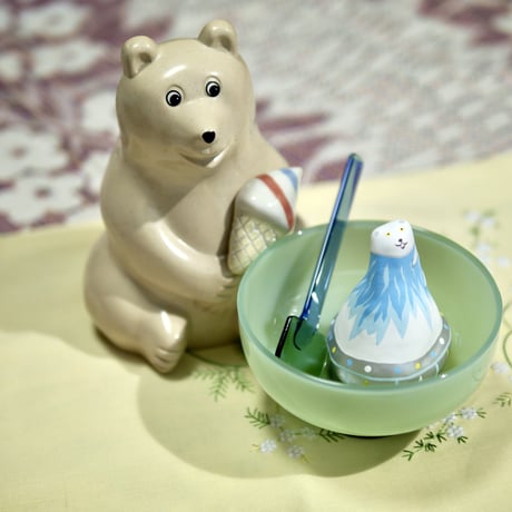 【張子人形】白クマとかき氷
