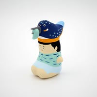 【張子人形】季の子（8月）_翡翠