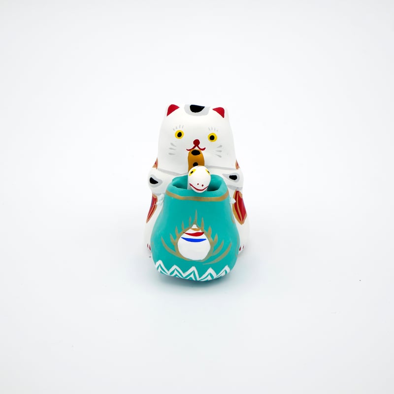 張子人形】猫の蛇使い | HARICOGRAPHY