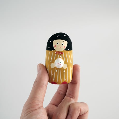 【張子人形】雪ん子と雪うさぎ