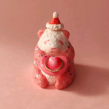 パンダの指輪置き【クリスマス限定サンタ帽子付き】
