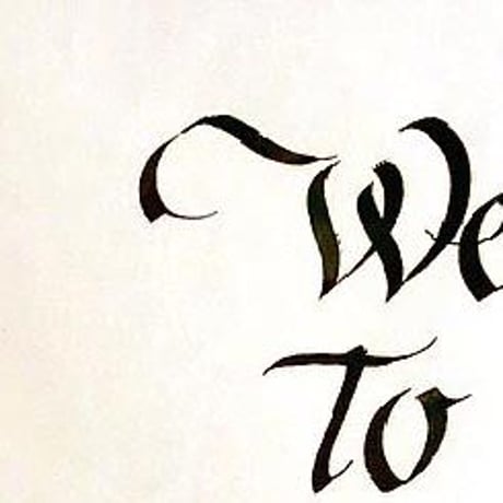 Welcome board 手書きのカリグラフィーPCS00050/PCS00051　レセプション（面金マットシルバー額）